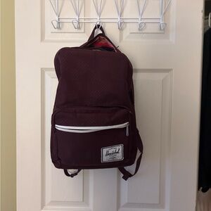 Herschel Supply Company Backpack in Burgundy with White Trim